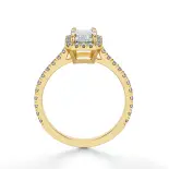 Pierścionek zaręczynowy z diamentem Emerald Halo SBPZ_086